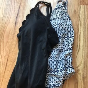2 one-piece bathing suits! (Barely worn)!